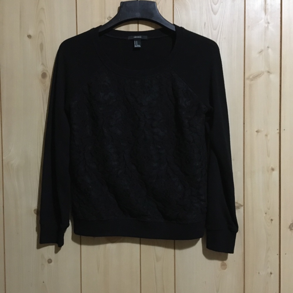 Forever 21 black long sleeve pullover sweater